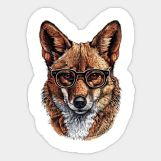 Glasses and Growls Sticker